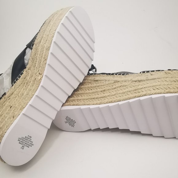 Marc Fisher Raffa Espadrille Platform Sandal size 9.5 leather - Picture 10 of 11